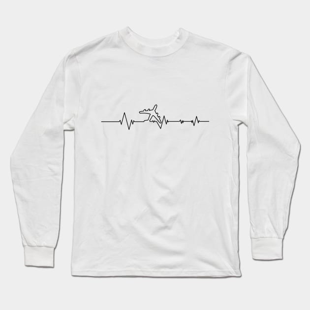 plane in A heartbeat , aire plane Long Sleeve T-Shirt by MdArt43